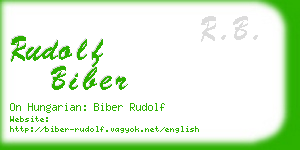 rudolf biber business card